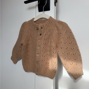 Rylee + Crew Tulip Cardigan in Sand - 6-12mo NEW with Tags